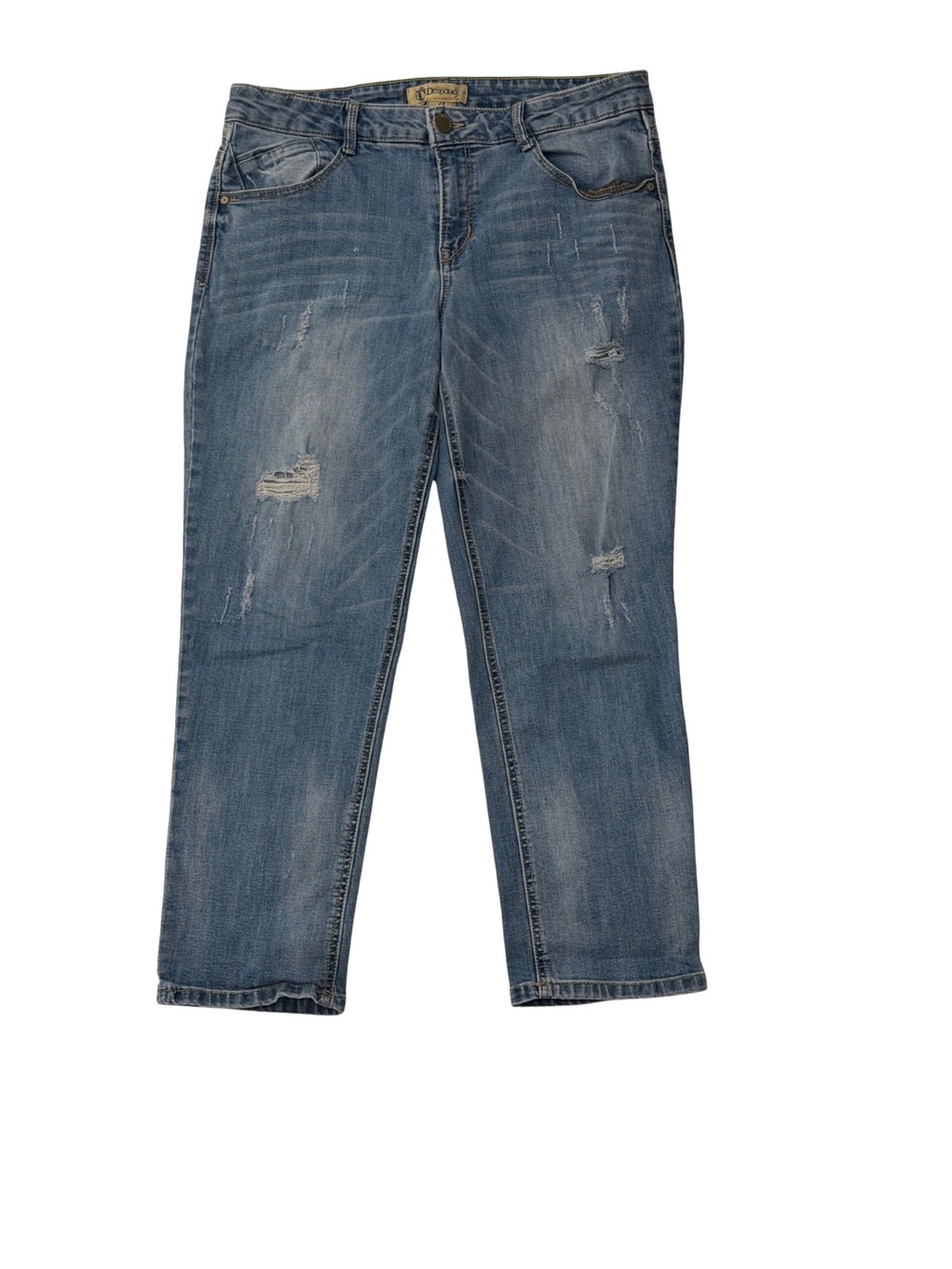 Democracy Distressed Slim Straight Women’s Jeans - Blue size 12